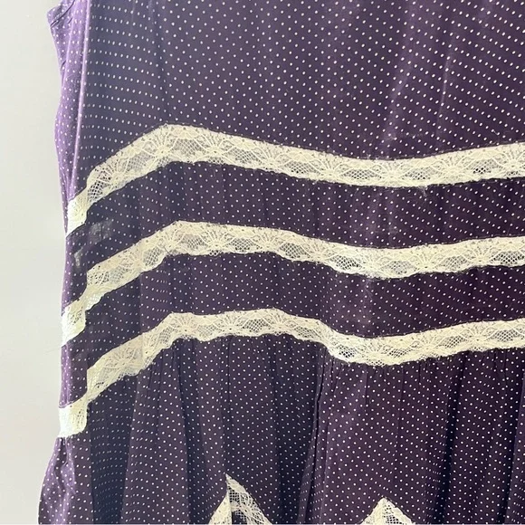 Woman’s Free People Purple Asymmetrical Ruffled Mini Dress - Picture 5 of 9